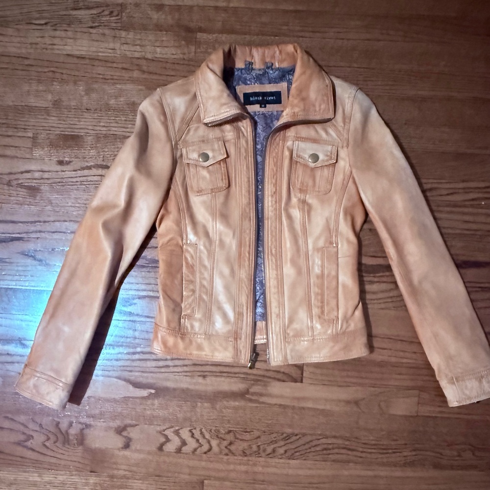 “Black Rivet” GENUINE Leather Jacket